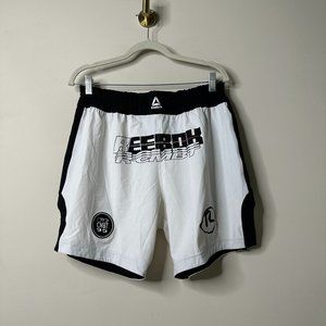 Reebok White/Black Athletic Shorts Men's Medium